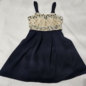 Rare Poppies and roses sleeveless sequin size 8 dress